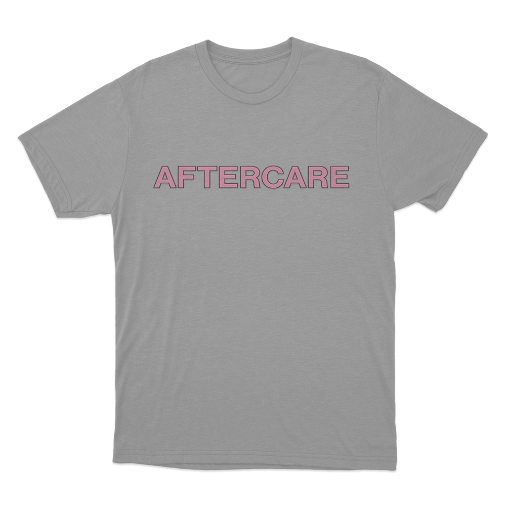 Aftercare Letter T Shirt Grey Aftercare Letter T Shirt Grey