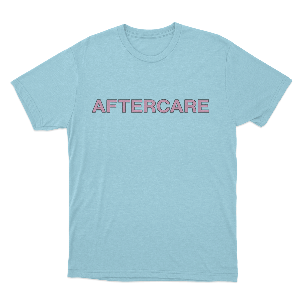 Aftercare Letter T Shirt Sky Blue Aftercare Letter T Shirt Sky Blue