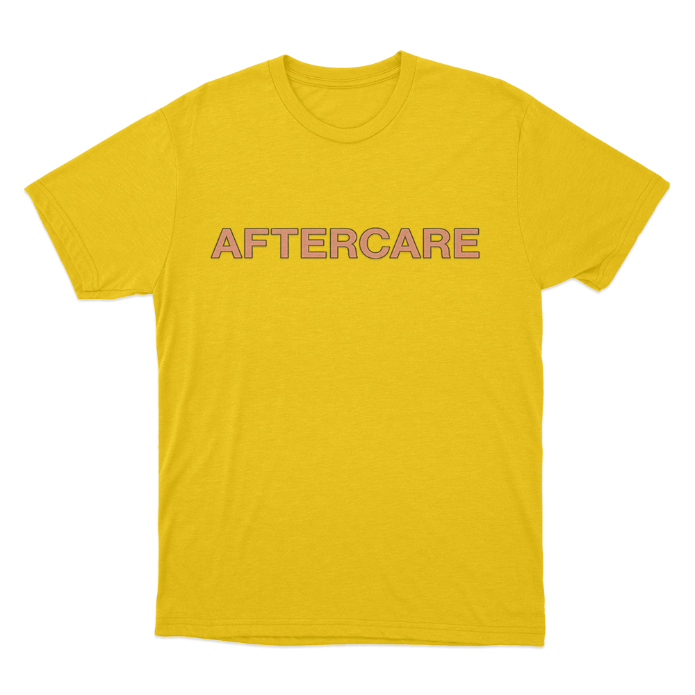 Aftercare Letter T Shirt Yellow Aftercare Letter T Shirt Yellow