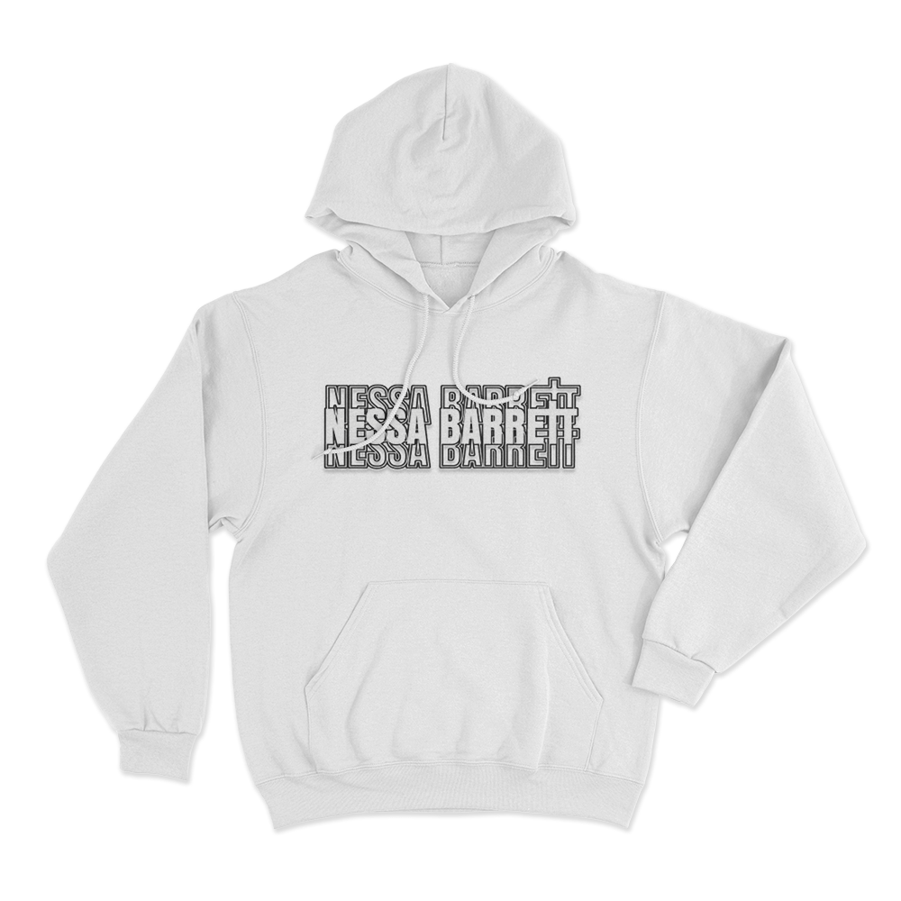 Nessa Stacked Hoodie White Nessa Stacked Hoodie White